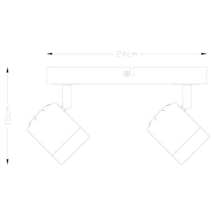 LED spotlampe dæmpbar MANU 2xGU10/5,8W/230V hvid