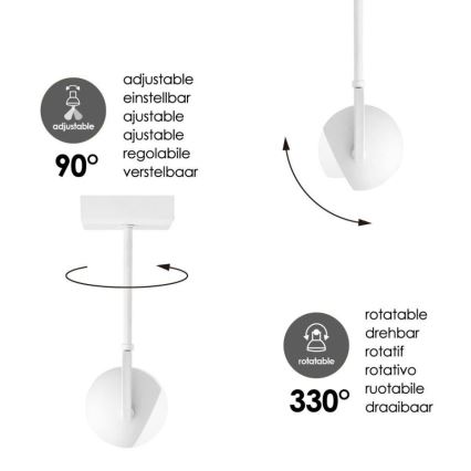 LED spotlampe dæmpbar NOP 1xGU10/5,8W/230V hvid