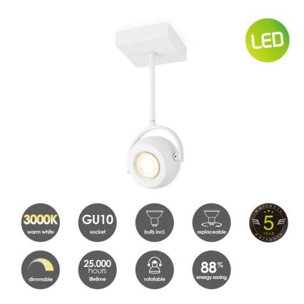 LED spotlampe dæmpbar NOP 1xGU10/5,8W/230V hvid