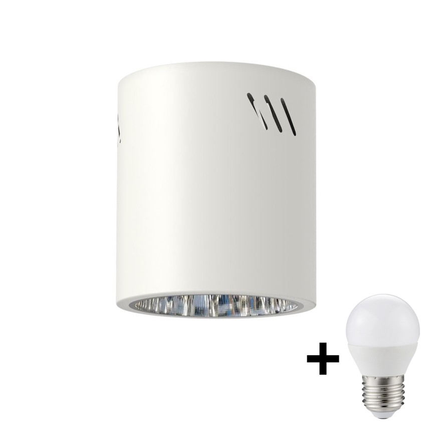 LED spotlampe GEORGE 1xE27/6W/230V diameter 11 cm hvid
