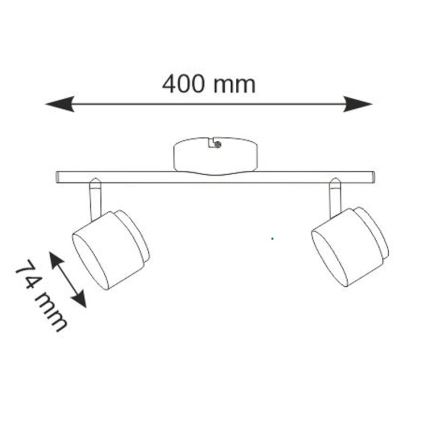 LED spotlampe KUBIK 2xLED/4,2W/230V hvid