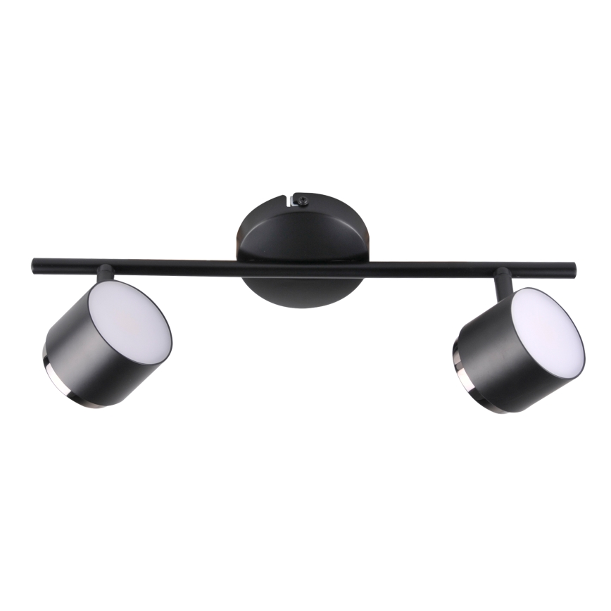 LED spotlampe KUBIK 2xLED/4,2W/230V sort