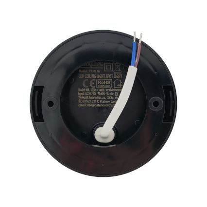 LED-spotlampe LED/9W/230V Ø 9 cm sort