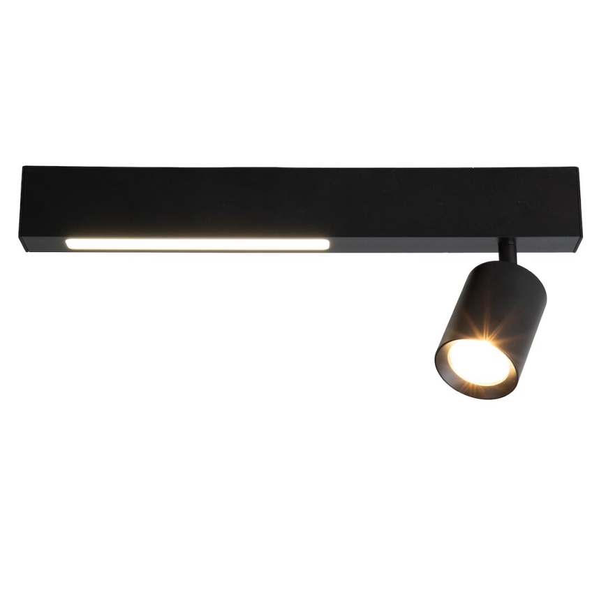 LED spotlampe MAGNET LED/5W/230V + 1xGU10/60W 3000/4000K sort