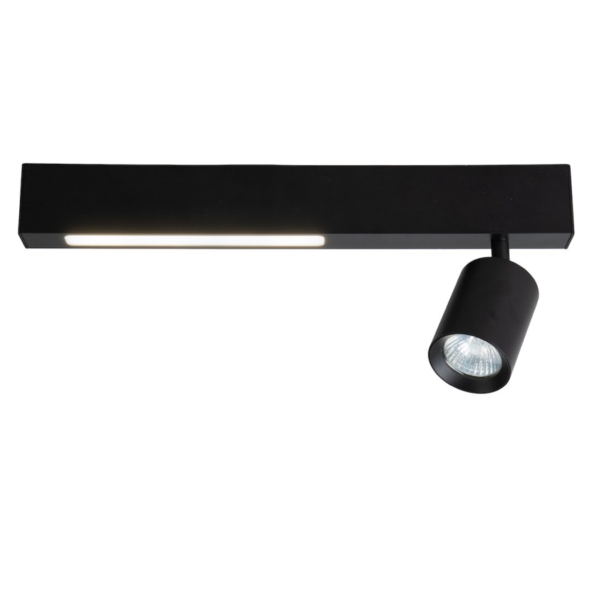 LED spotlampe MAGNET LED/5W/230V + 1xGU10/60W 3000/4000K sort