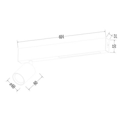 LED spotlampe MAGNET LED/5W/230V + 1xGU10/60W 3000/4000K sort