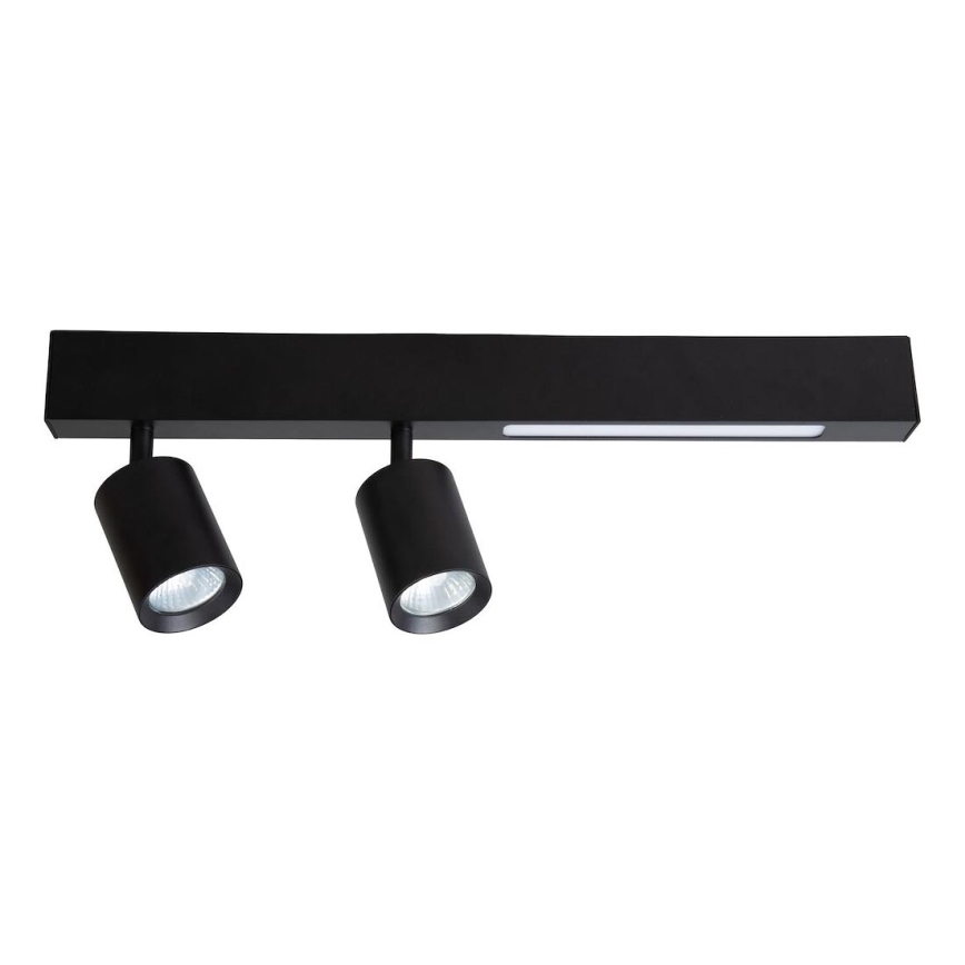 LED spotlampe MAGNET LED/5W/230V + 2xGU10/60W 3000/4000K sort