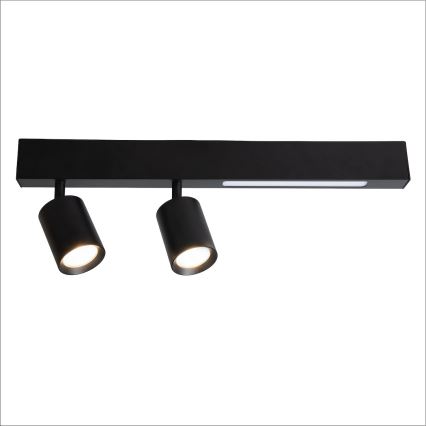 LED spotlampe MAGNET LED/5W/230V + 2xGU10/60W 3000/4000K sort