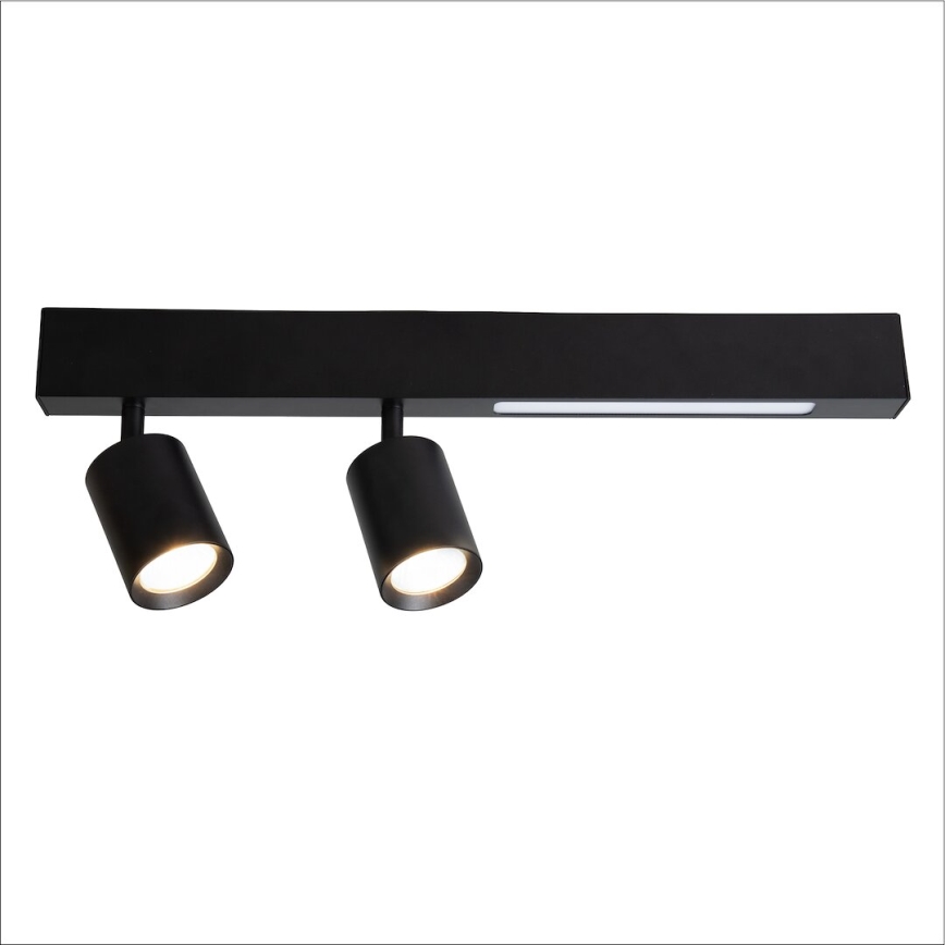 LED spotlampe MAGNET LED/5W/230V + 2xGU10/60W 3000/4000K sort
