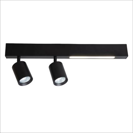 LED spotlampe MAGNET LED/5W/230V + 2xGU10/60W 3000/4000K sort