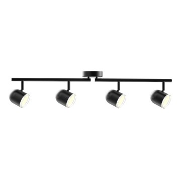 LED spotlampe RAWI 4xLED/4,2W/230V sort