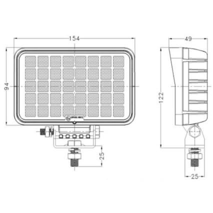 LED spotlampe til bil OSRAM LED/40W/10-30V IP68 5700K