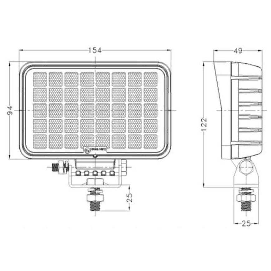 LED spotlampe til bil OSRAM LED/40W/10-30V IP68 5700K