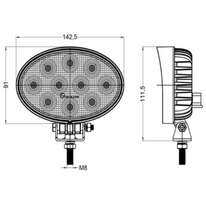 LED spotlampe til bil OSRAM LED/40W/10-30V IP68 5700K