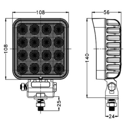 LED spotlampe til bil OSRAM LED/64W/10-30V IP68 5700K