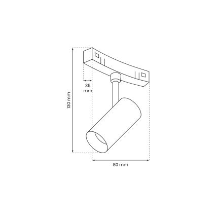 LED-spotlampe til skinnesystem MAGNETIC TRACK LED/7W/48V 3000K sort