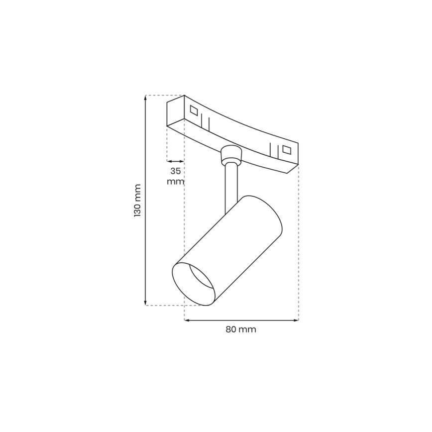 LED-spotlampe til skinnesystem MAGNETIC TRACK LED/7W/48V 4000K sort