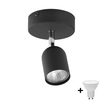 LED spotlampe TOP 1xGU10/10W/230V sort
