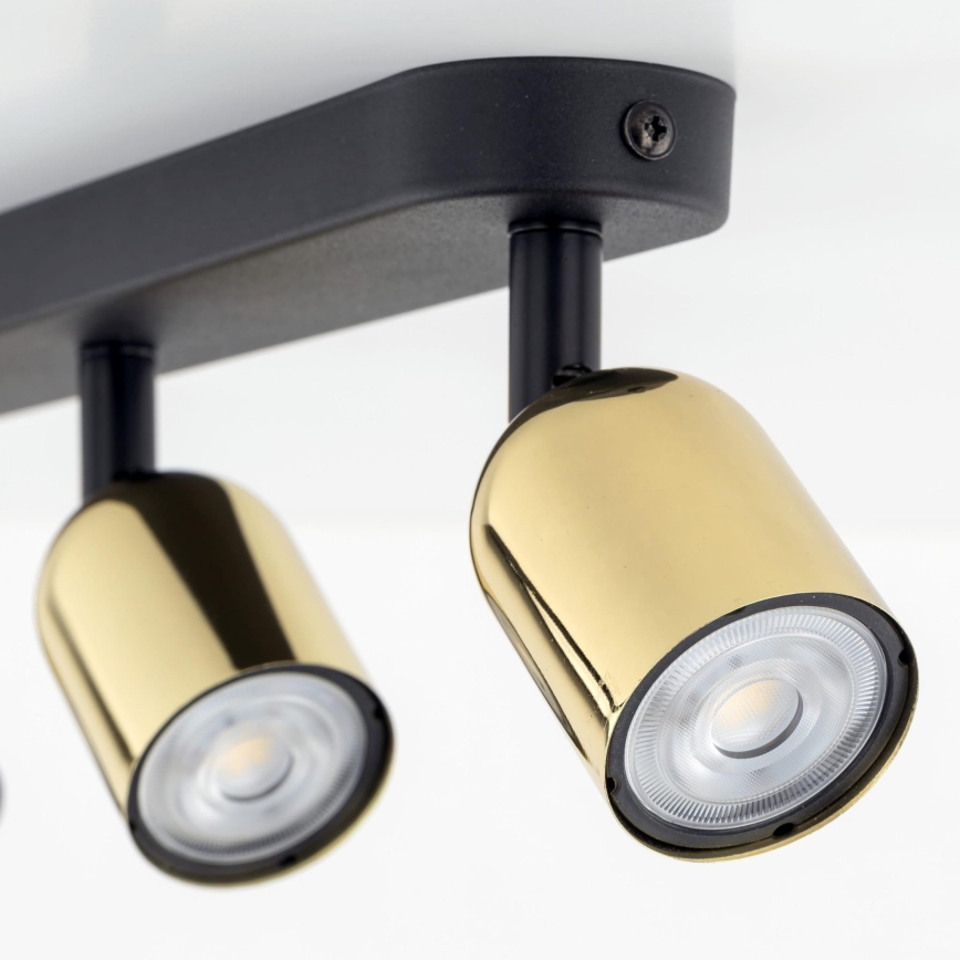 LED spotlampe TOP 3xGU10/10W/230V sort/guld