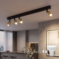 LED-spotlampe TOP 4xGU10/10W/230V sort/guld