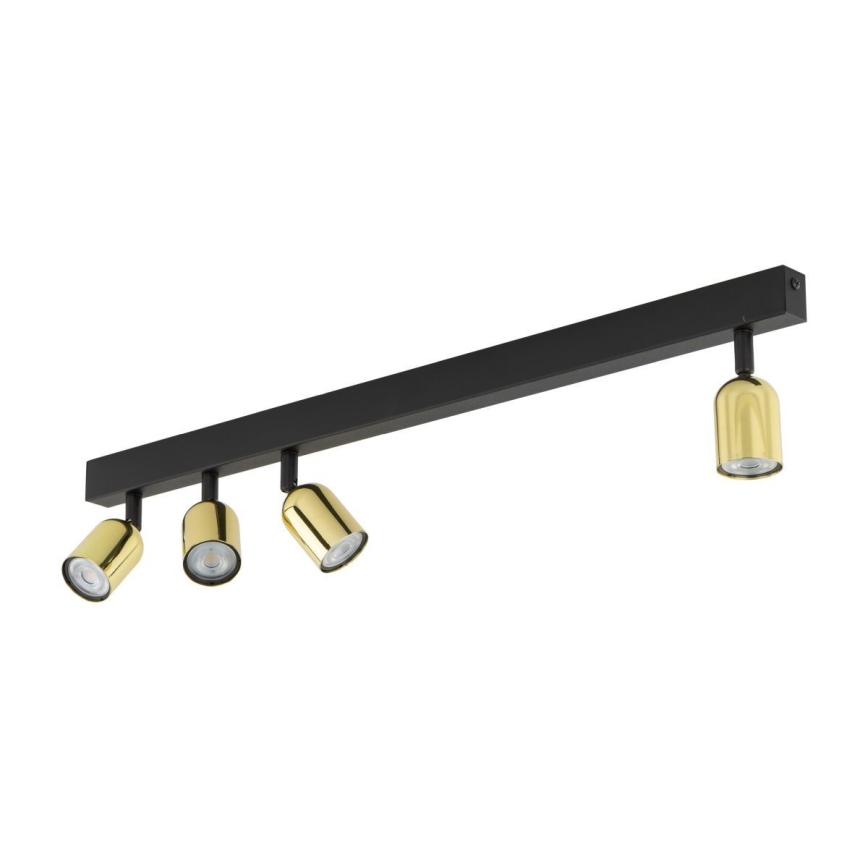 LED-spotlampe TOP 4xGU10/10W/230V sort/guld