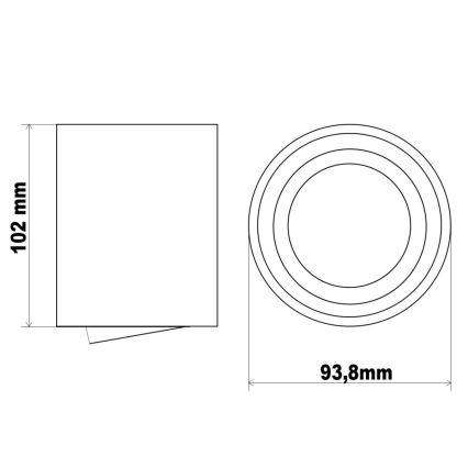 LED spotlampe TUBA 1xGU10/5W/230V 2700K hvid