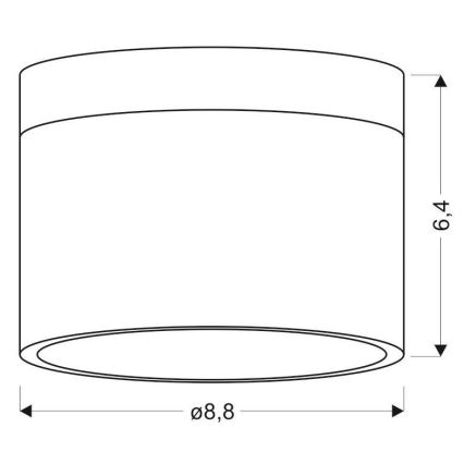 LED spotlampe TUBA LED/9W/230V hvid/sort