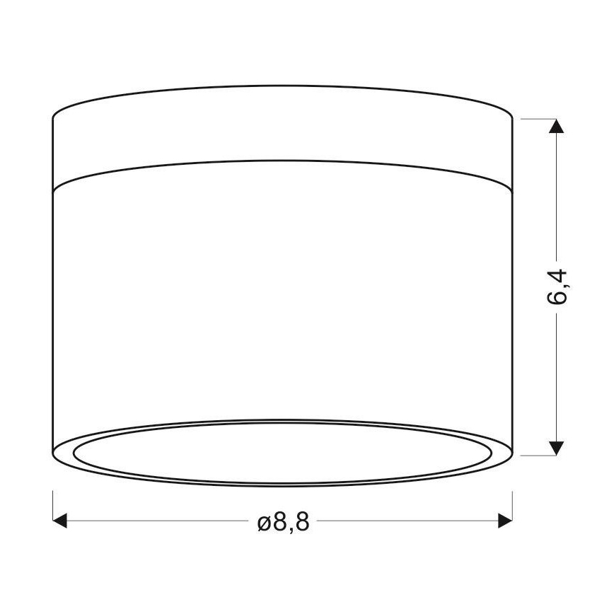 LED spotlampe TUBA LED/9W/230V hvid/sort