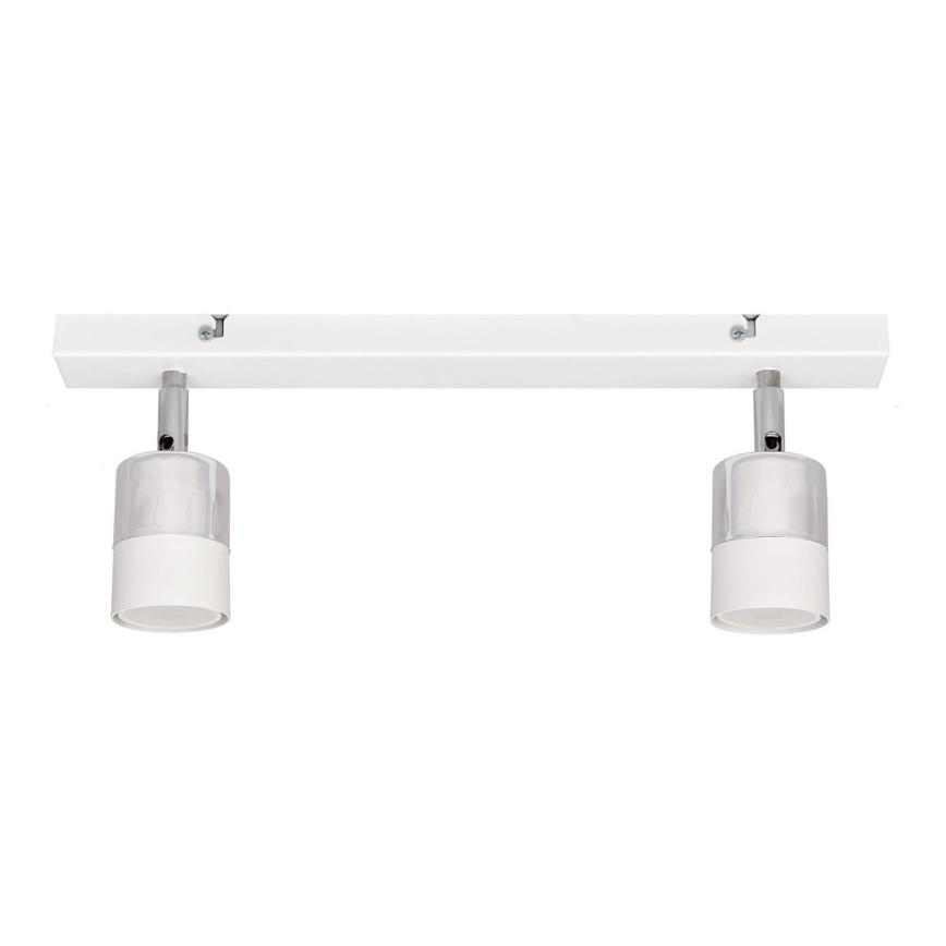 LED spotlampe TUBSSON 2xGU10/4,8W/230V hvid/skinnende krom