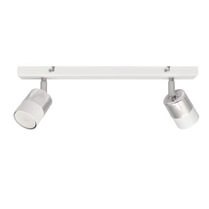 LED spotlampe TUBSSON 2xGU10/4,8W/230V hvid/skinnende krom