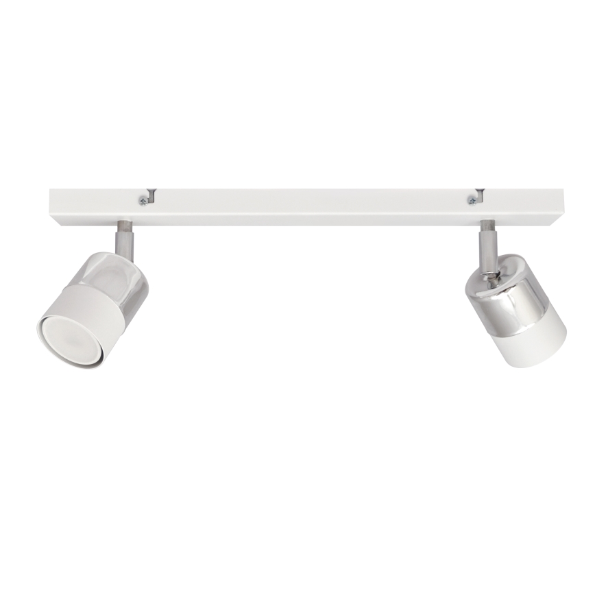 LED spotlampe TUBSSON 2xGU10/4,8W/230V hvid/skinnende krom