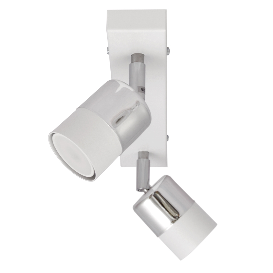 LED spotlampe TUBSSON 2xGU10/4,8W/230V hvid/skinnende krom