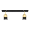 LED spotlampe TUBSSON 2xGU10/4,8W/230V sort/guldfarvet