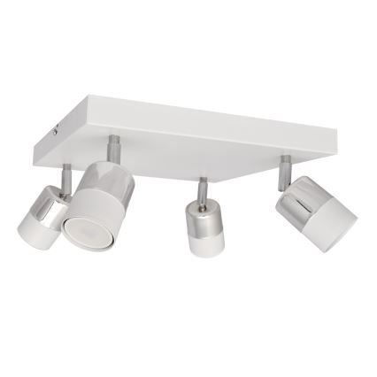 LED spotlampe TUBSSON 4xGU10/4,8W/230V hvid/skinnende krom
