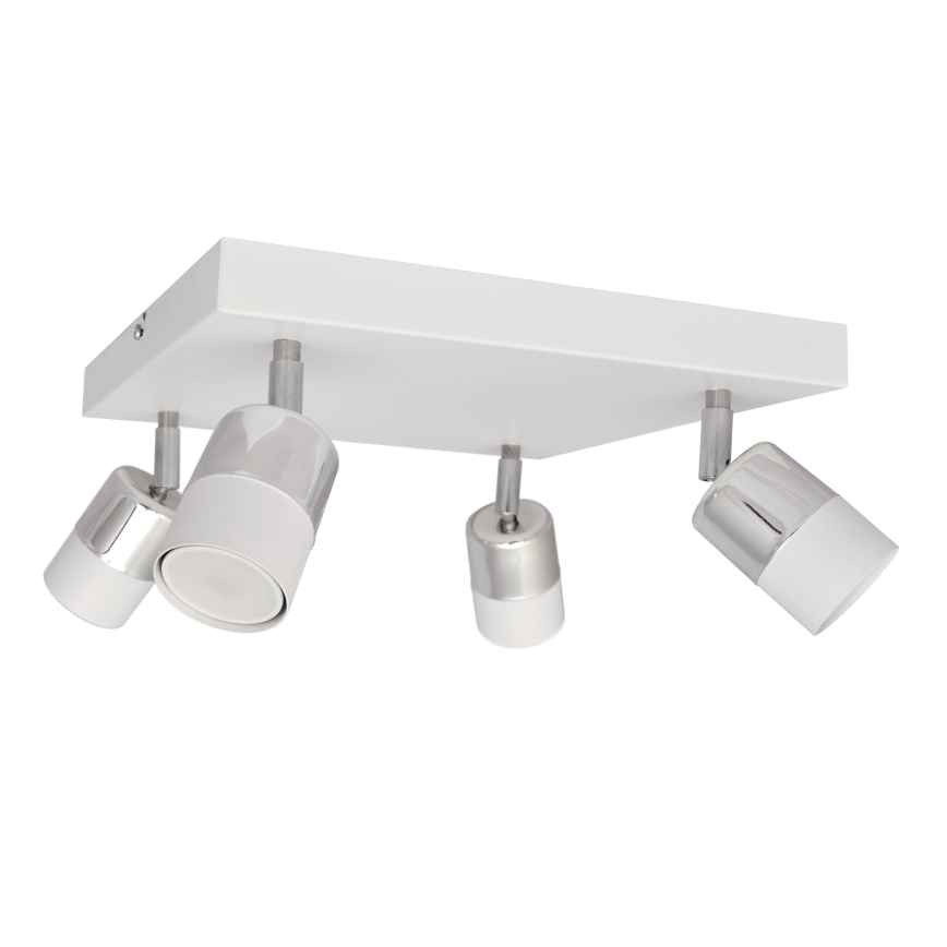 LED spotlampe TUBSSON 4xGU10/4,8W/230V hvid/skinnende krom