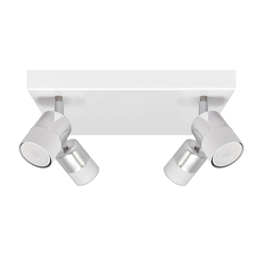 LED spotlampe TUBSSON 4xGU10/4,8W/230V hvid/skinnende krom