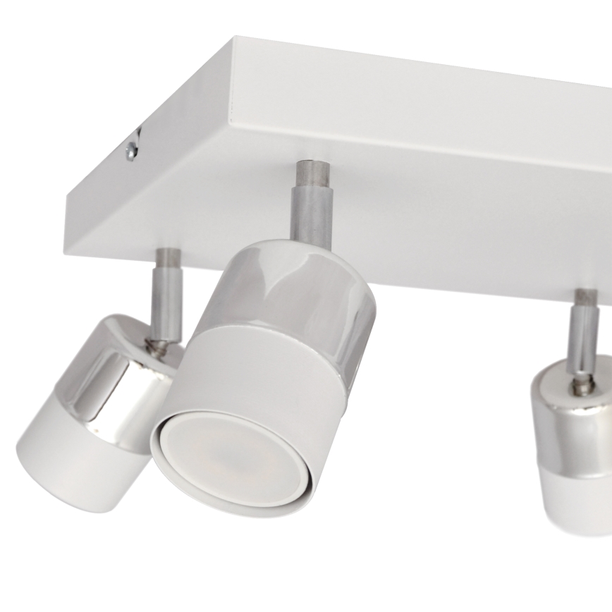 LED spotlampe TUBSSON 4xGU10/4,8W/230V hvid/skinnende krom