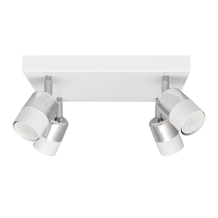 LED spotlampe TUBSSON 4xGU10/4,8W/230V hvid/skinnende krom