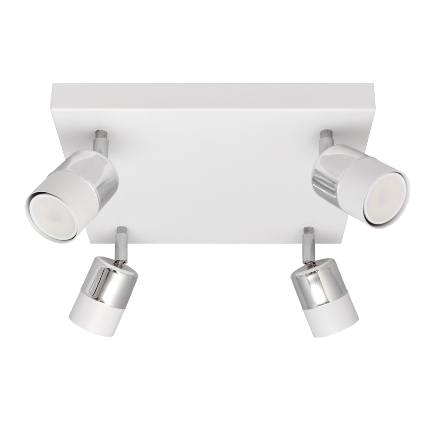 LED spotlampe TUBSSON 4xGU10/4,8W/230V hvid/skinnende krom