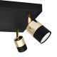 LED spotlampe TUBSSON 4xGU10/6,5W/230V sort/guldfarvet