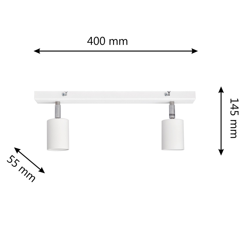 LED spotlampe TUNE 2xGU10/4,8W/230V hvid