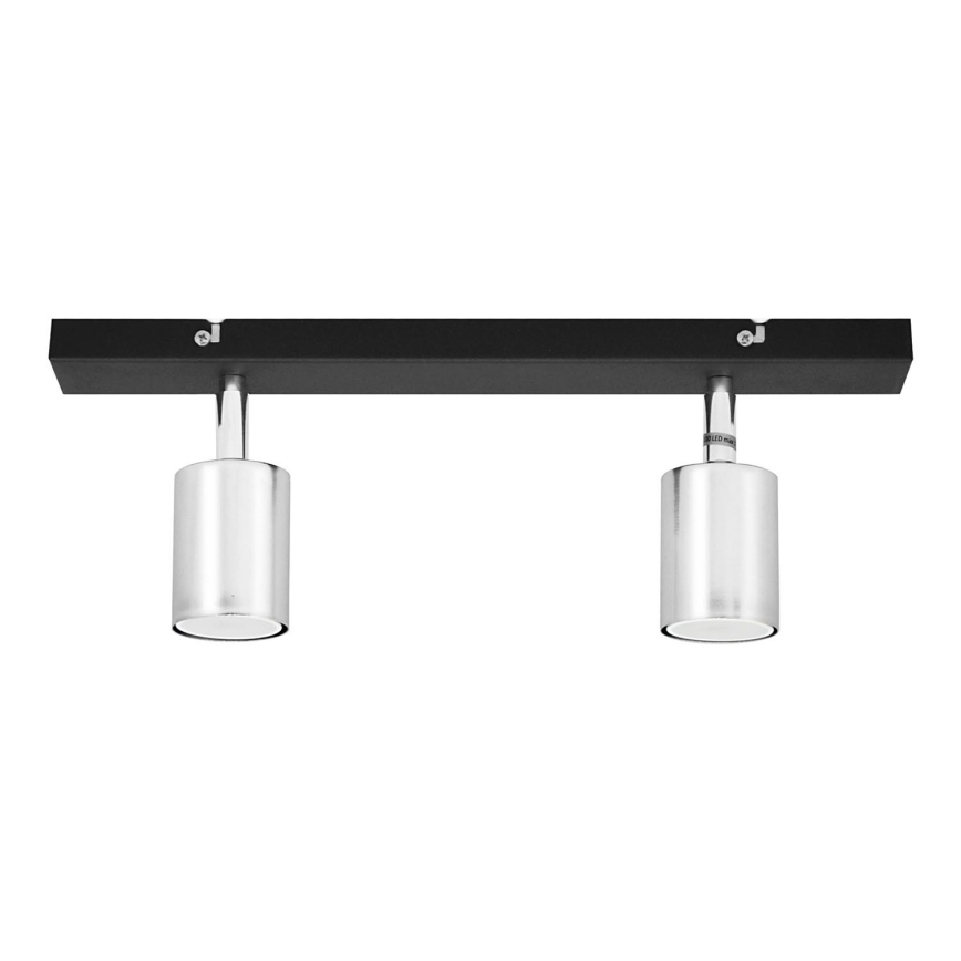 LED spotlampe TUNE 2xGU10/4,8W/230V mat krom/sort