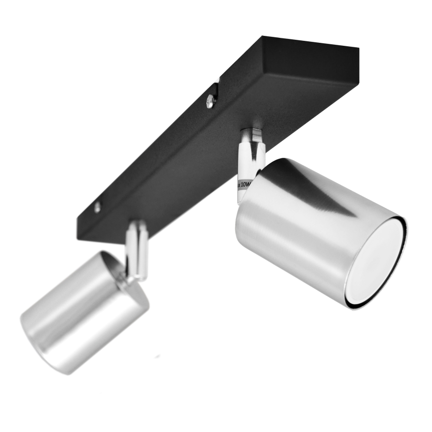 LED spotlampe TUNE 2xGU10/4,8W/230V mat krom/sort