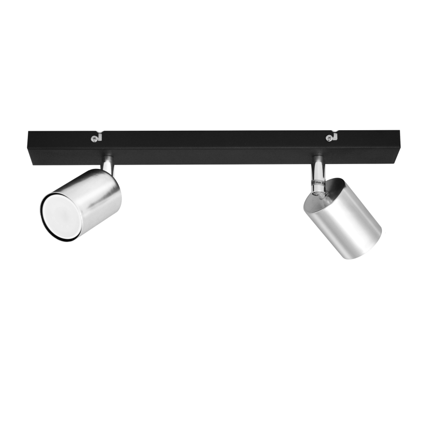 LED spotlampe TUNE 2xGU10/4,8W/230V mat krom/sort