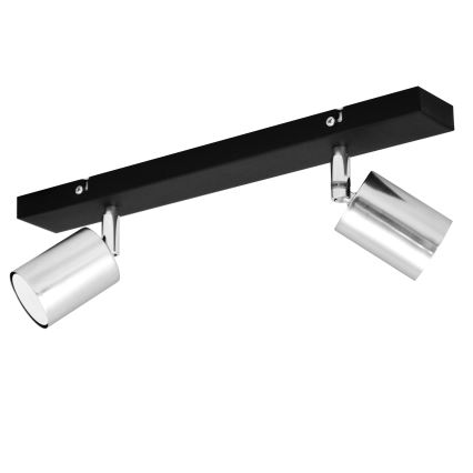 LED spotlampe TUNE 2xGU10/4,8W/230V mat krom/sort