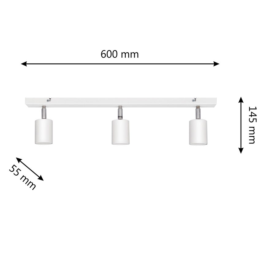 LED spotlampe TUNE 3xGU10/4,8W/230V hvid