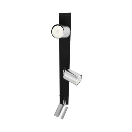 LED spotlampe TUNE 3xGU10/4,8W/230V mat krom/sort