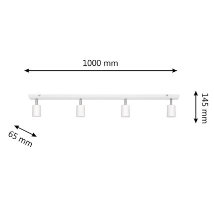 LED spotlampe TUNE 4xGU10/4,8W/230V hvid