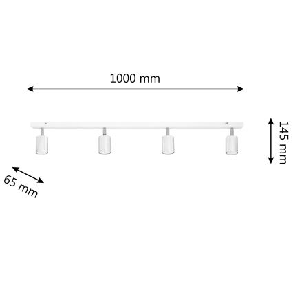 LED spotlampe TUNE 4xGU10/4,8W/230V mat krom/hvid