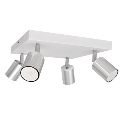 LED spotlampe TUNE 4xGU10/4,8W/230V mat krom/hvid